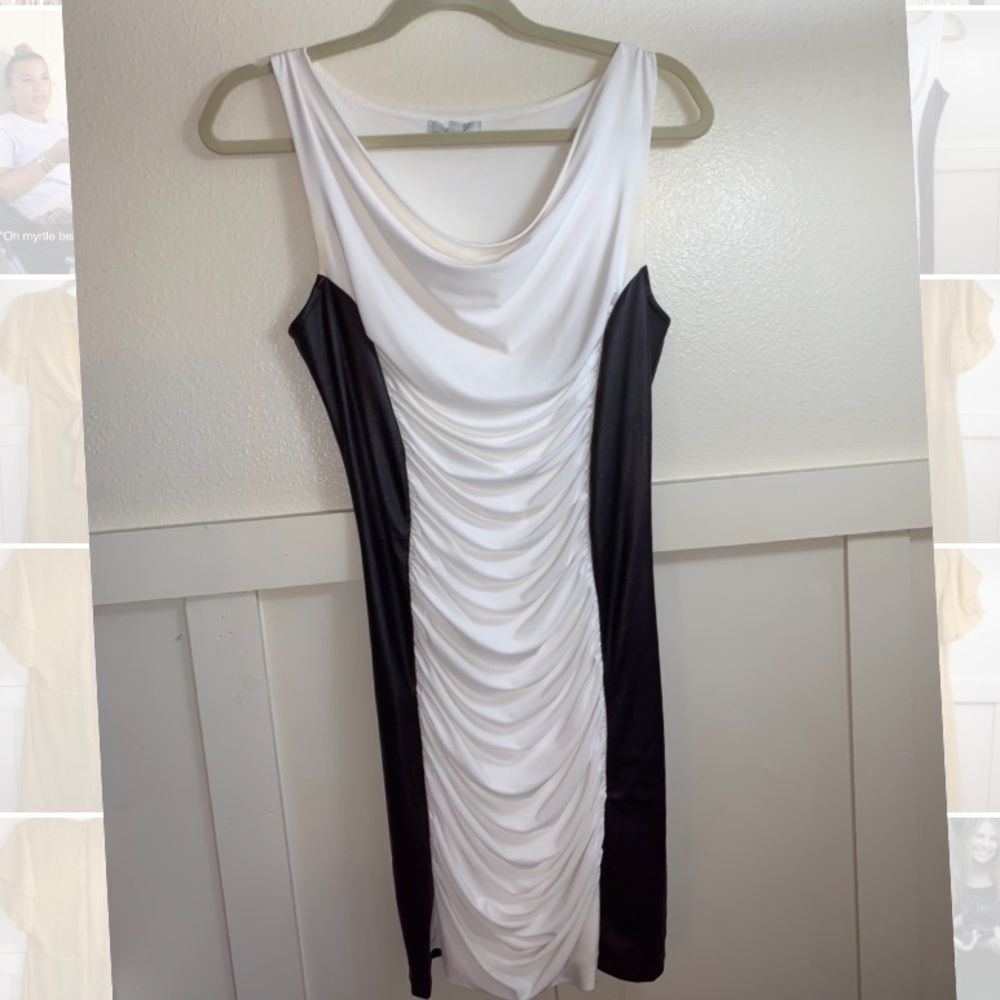Black and White BodyCon Dress